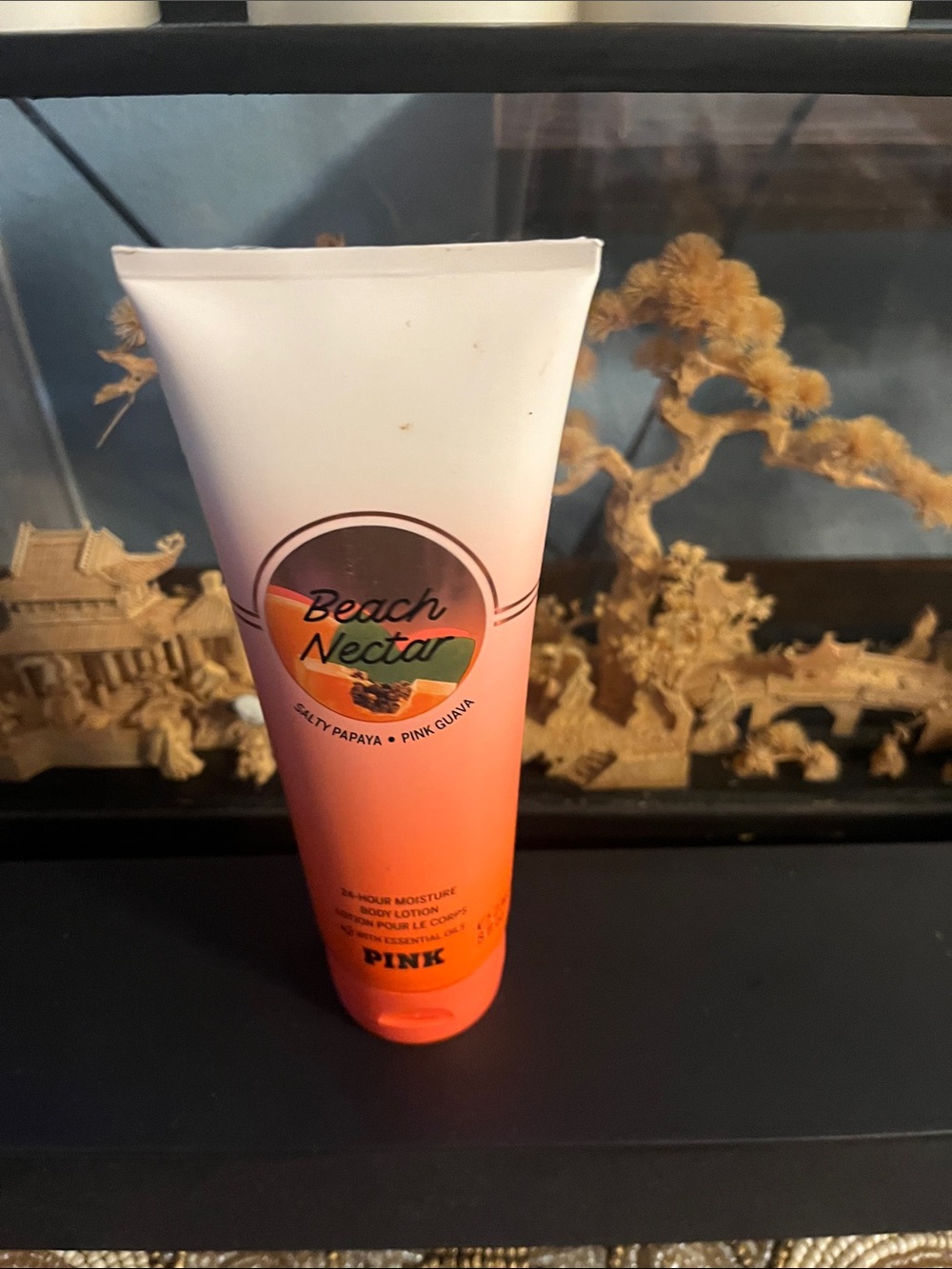 PINK Victoria's Secret Beach Nectar White to Coral Ombre Body Lotion